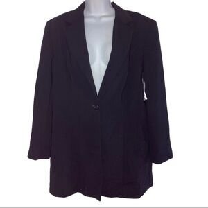 NWT $160 Worthington Black Single Breasted Jacket Blazer 16